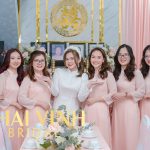 Áo dài cưới Khải Vinh đồng hành cô dâu chú rể trong ngày ăn hỏi