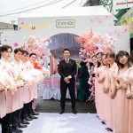 Áo dài cưới trong lễ đính hôn của Hoàng Yến và Anh Quân