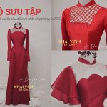 Bộ sưu tập áo dài cưới màu đỏ mới nhất cho tháng 6/2023