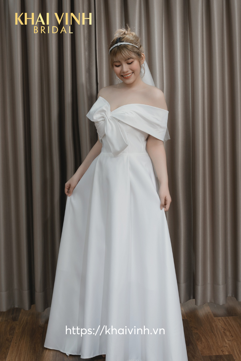 Váy cưới minimalist thanh lịch cho nàng dâu hiện đại  Phụ Nữ Ngày Nay