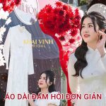 Áo dài đám hỏi đơn giản