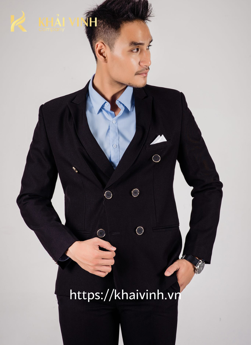 Áo blazer nam phong cách Hàn Quốc/Áo vest 2 hàng khuy | Shopee Việt Nam